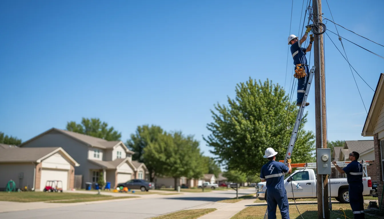 Residential electrician providing installation services in Hurdsfield, ND